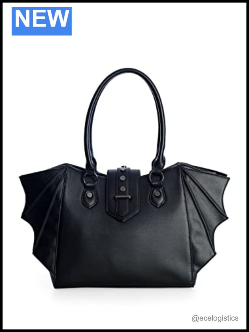 Gothic Bat Winged Vegan Leather Crossbody Shoulder Bag Purse